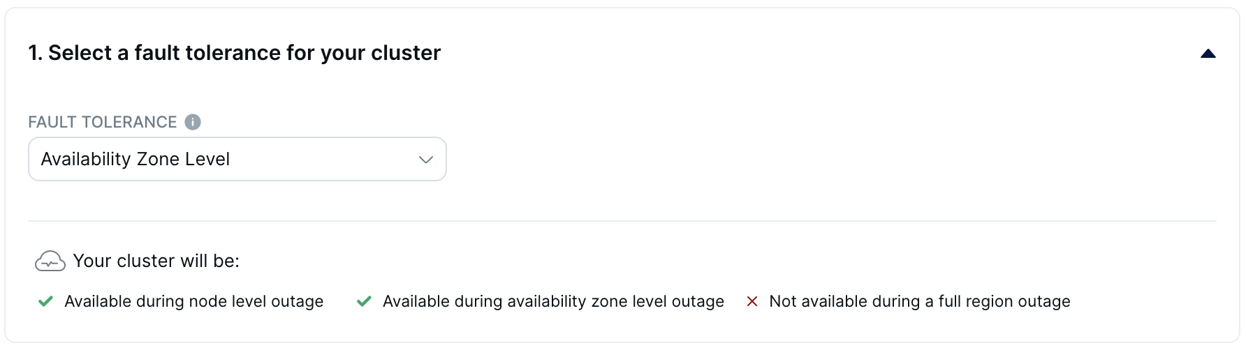 Add Cluster Wizard - Fault tolerance