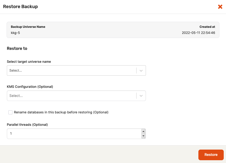 Restore backup - YSQL